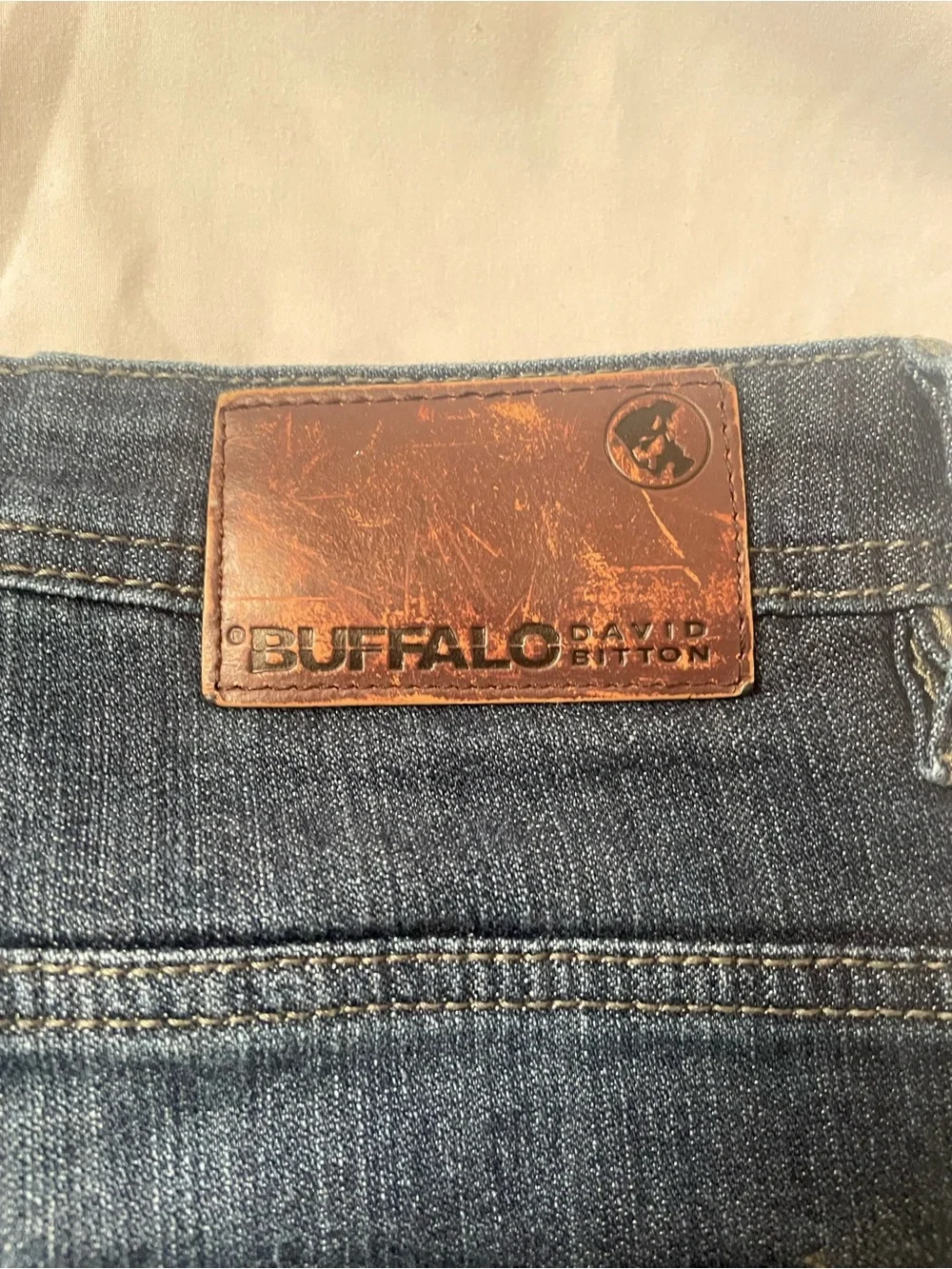 Dark Blue Jeans Straight Leg Denim - Faded Wash Vintage and Comfortable